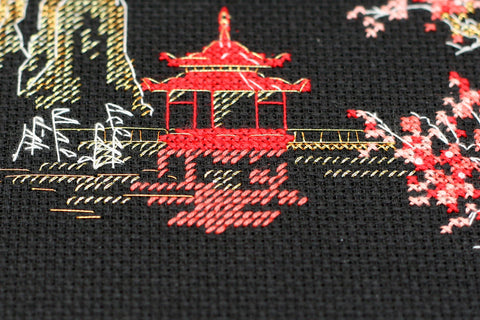 Siuvinėjimo kryželiu rinkinys „Japonija 2“ 15x10 cm AAH-098