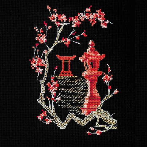 Siuvinėjimo kryželiu rinkinys „Japonija-4“ 11x15 cm AAH-100