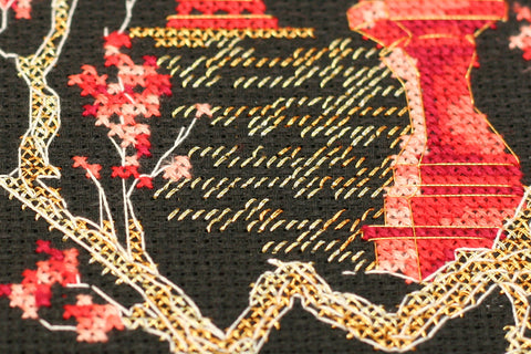 Siuvinėjimo kryželiu rinkinys „Japonija-4“ 11x15 cm AAH-100