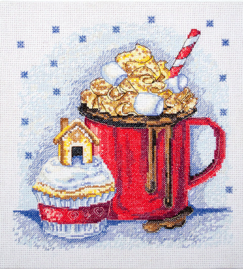 Kalėdinis siuvinėjimo kryželiu rinkinys „Žiemos pasaka“ 21x22 cm