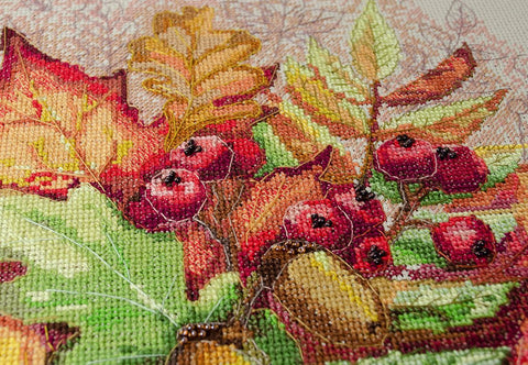 Siuvinėjimo kryželiu rinkinys „Rudens akimirka“ 31x32,5 cm AAH-185
