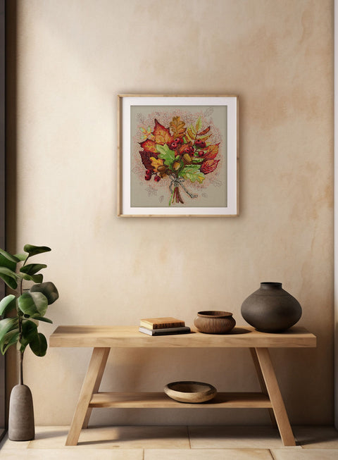 Siuvinėjimo kryželiu rinkinys „Rudens akimirka“ 31x32,5 cm AAH-185