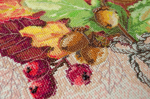 Siuvinėjimo kryželiu rinkinys „Rudens akimirka“ 31x32,5 cm AAH-185