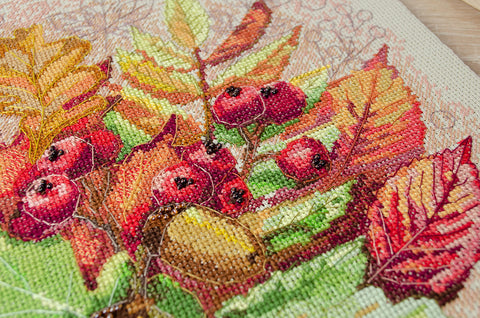 Siuvinėjimo kryželiu rinkinys „Rudens akimirka“ 31x32,5 cm AAH-185