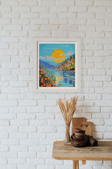 Siuvinėjimo kryželiu rinkinys „Sicilijos saulė“, 25x30 cm AAH-215