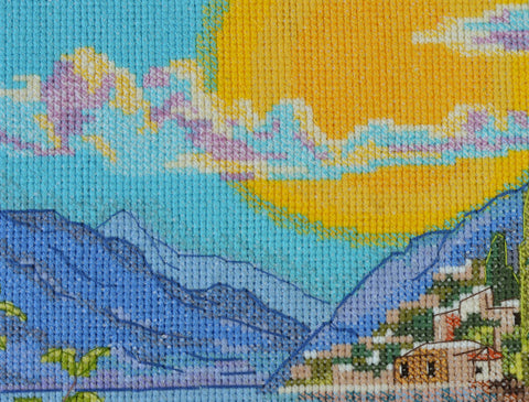 Siuvinėjimo kryželiu rinkinys „Sicilijos saulė“, 25x30 cm AAH-215