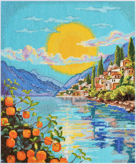 Siuvinėjimo kryželiu rinkinys „Sicilijos saulė“, 25x30 cm AAH-215