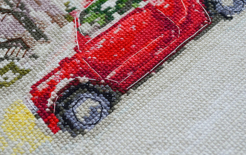 Siuvinėjimo kryželiu rinkinys „Žiemos šventė“ 25x20 cm AAH-226