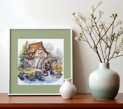 Siuvinėjimo rinkinys kryželiu „Vandens simfonija“ 22x22 cm AAH-237