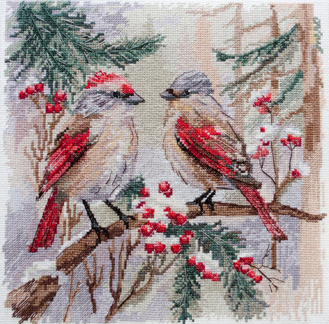 Žiemos šnekės: siuvinėjimo kryželiu rinkinys 25x25 cm Deco Scenes