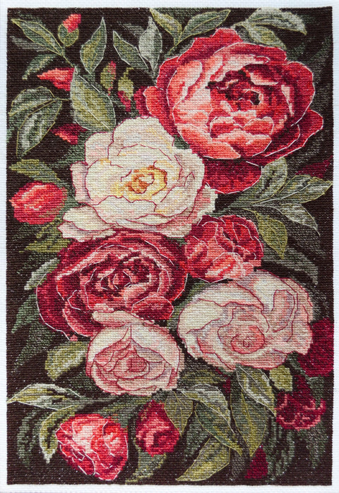 Rinkinys kryželiu siuvinėjimui „Aksominiai jausmai“ 18x28 cm AAH-244