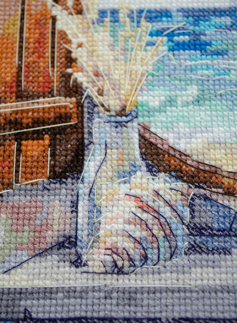 Rinkinys siuvinėjimui kryželiu „Vėjo šnabždesys“ 27x26 cm AAH-252