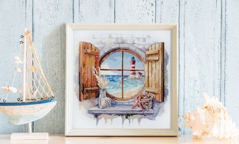 Rinkinys siuvinėjimui kryželiu „Vėjo šnabždesys“ 27x26 cm AAH-252