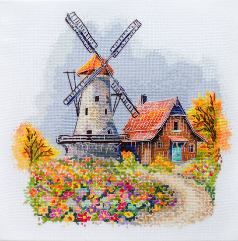 Rinkinys siuvinėjimui kryželiu „Rudens vėjo melodija“ 23x21 cm