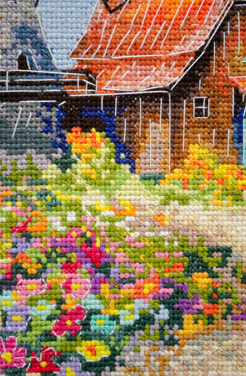 Rinkinys siuvinėjimui kryželiu „Rudens vėjo melodija“ 23x21 cm