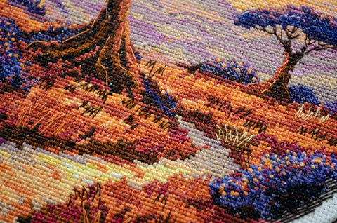 Siuvinėjimo kryželiu rinkinys „Savanos peizažas“ 23x22 cm AAH-257