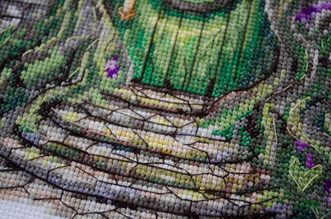 Kryželiu siuvinėjimo rinkinys „Kur gyvena elfai“ 20x21 cm AAH-267