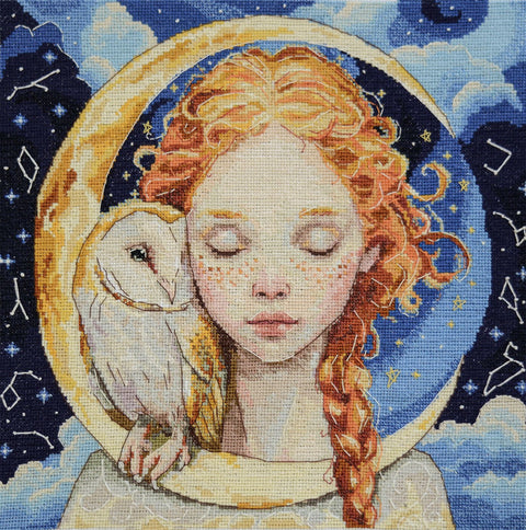 Kryželiu siuvinėjimo rinkinys „Mėnulio dukra“ 25x24 cm AAH-271