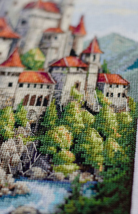Siuvinėjimo kryželiu rinkinys „Tarp debesų“, 23x40 cm