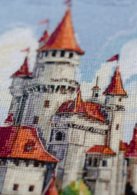 Siuvinėjimo kryželiu rinkinys „Tarp debesų“, 23x40 cm