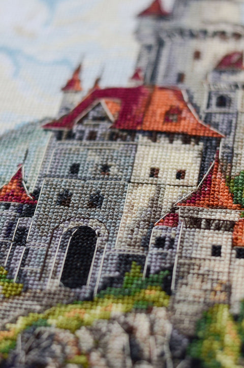 Siuvinėjimo kryželiu rinkinys „Tarp debesų“, 23x40 cm