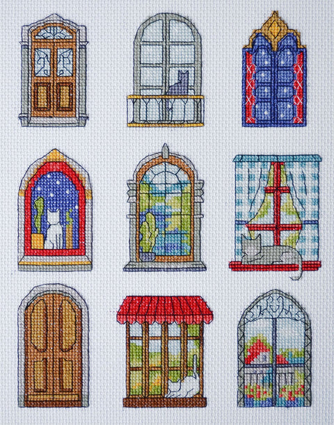 Siuvinėjimo kryželiu rinkinys „9 mažos jaukios pasakos“ 18x24 cm