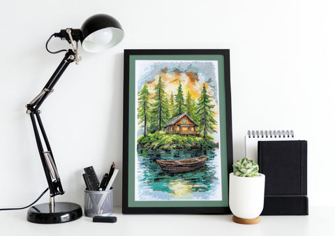 Siuvinėjimo kryželiu rinkinys „Tyla miške“ 20x35 cm AAH-286