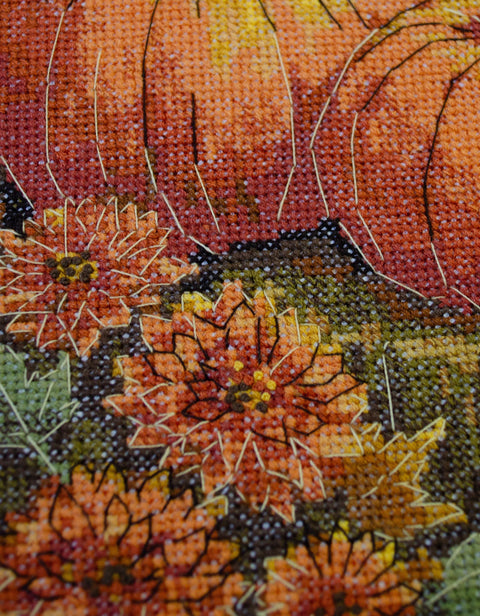 Siuvinėjimo kryželiu rinkinys „Rudens sodas“ 16x24 cm AAH-289