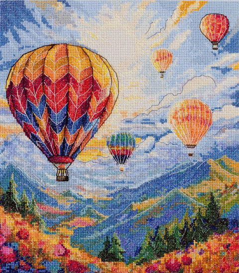 Rinkinys siuvinėjimui kryželiu „Skrydis į saulę“ 25x29 cm AAH-304