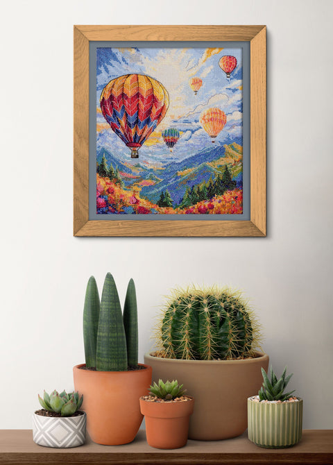 Rinkinys siuvinėjimui kryželiu „Skrydis į saulę“ 25x29 cm AAH-304
