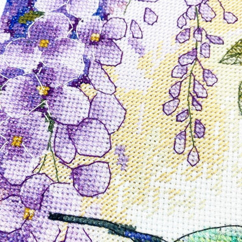 Siuvinėjimo kryželiu rinkinys „Kolibrio skrydis“ 25x30 cm