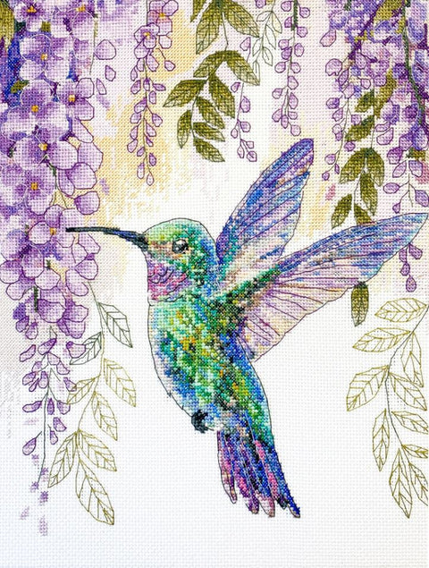 Siuvinėjimo kryželiu rinkinys „Kolibrio skrydis“ 25x30 cm