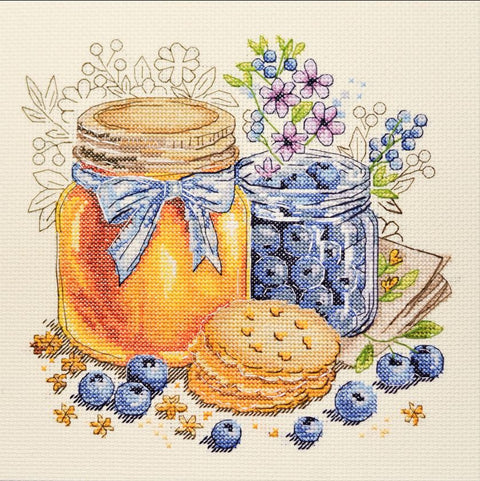 Kryželiu siuvinėjimo rinkinys „Vasariškas skonis“ 19x19 cm AAH-311