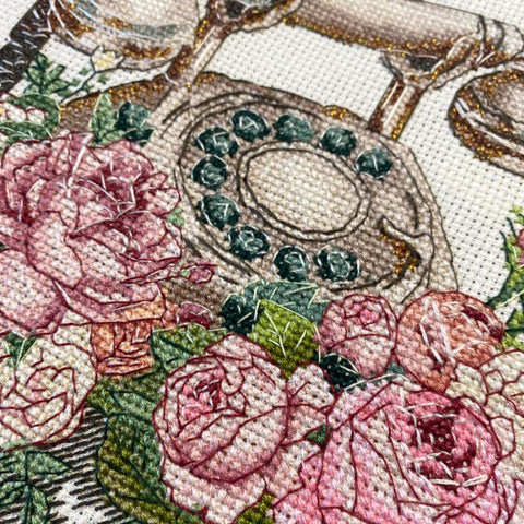Rinkinys kryželiui siuvinėti „Laukiu tavo skambučio“ 20x16 cm