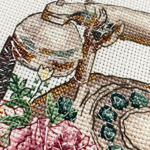 Rinkinys kryželiui siuvinėti „Laukiu tavo skambučio“ 20x16 cm
