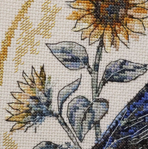 Kryželių siuvinėjimo rinkinys „Kregždžių melodija“ 24x24 cm