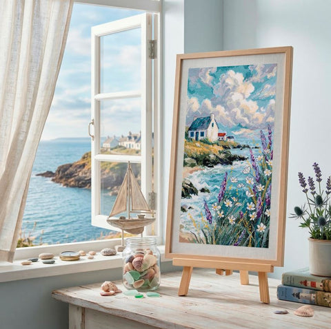 Siuvinėjimo kryželiu rinkinys „Kai jūra sapnuoja“ 23x40 cm AAH-318