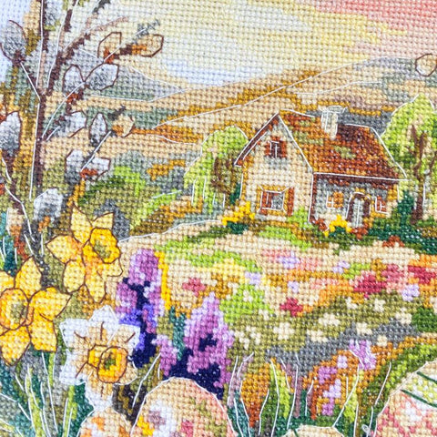 Rinkinys kryželiui siuvinėti „Velykų stebuklas“ 17x24 cm AAH-322
