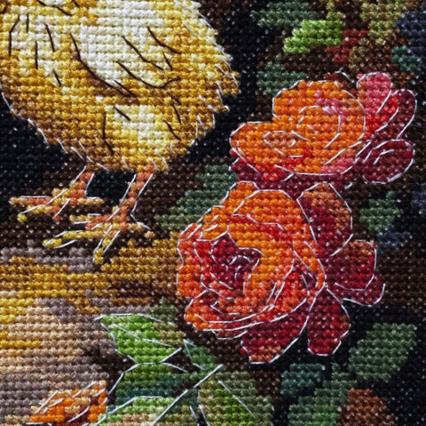 Siuvinėjimo kryželiu rinkinys „Višta kieme“ 23x30 cm, gyvūnai