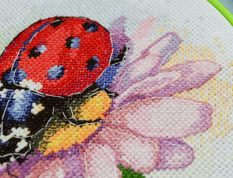 Siuvinėjimo kryželiu rinkinys su lankeliu „Sunny Bedryk“ 17x17 cm