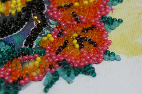 Mini karoliukų siuvinėjimo rinkinys „Sweetly“ 15x15 cm AM-225