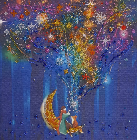 Biserio siuvinėjimo rinkinys „Svajotoja“ 20x20 cm, Abris Art