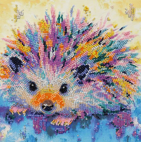 Siuvinėjimo karoliukais rinkinys „Ežiukas“ 20x20 cm AMB-101