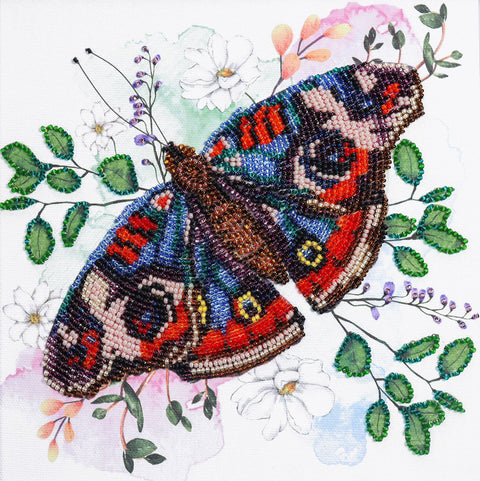 Karoliukų siuvinėjimo rinkinys „Spalvų harmonija“ 20x20 cm