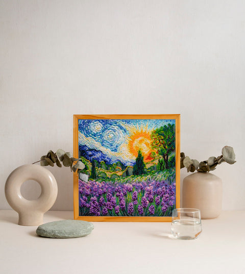 Karoliukų siuvinėjimo rinkinys „Vasariniai prisiminimai“ 20x20