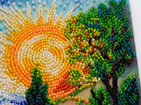 Karoliukų siuvinėjimo rinkinys „Vasariniai prisiminimai“ 20x20