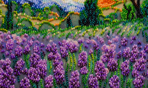 Karoliukų siuvinėjimo rinkinys „Vasariniai prisiminimai“ 20x20