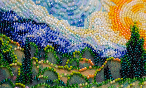 Karoliukų siuvinėjimo rinkinys „Vasariniai prisiminimai“ 20x20