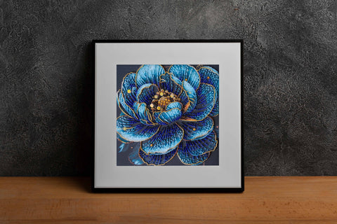 Karoliukų siuvinėjimo rinkinys „Royal Bloom“ 20x20 cm