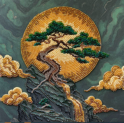 Karoliukų siuvinėjimo rinkinys „Išminties medis“ 20x20 cm